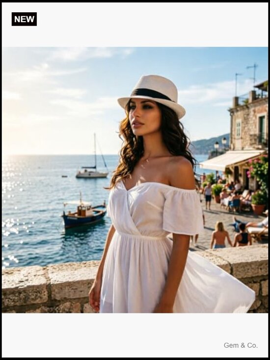 Wide Brim Straw Fedora Sun Hat with UPF 50+ Roll Up for Beach Travel